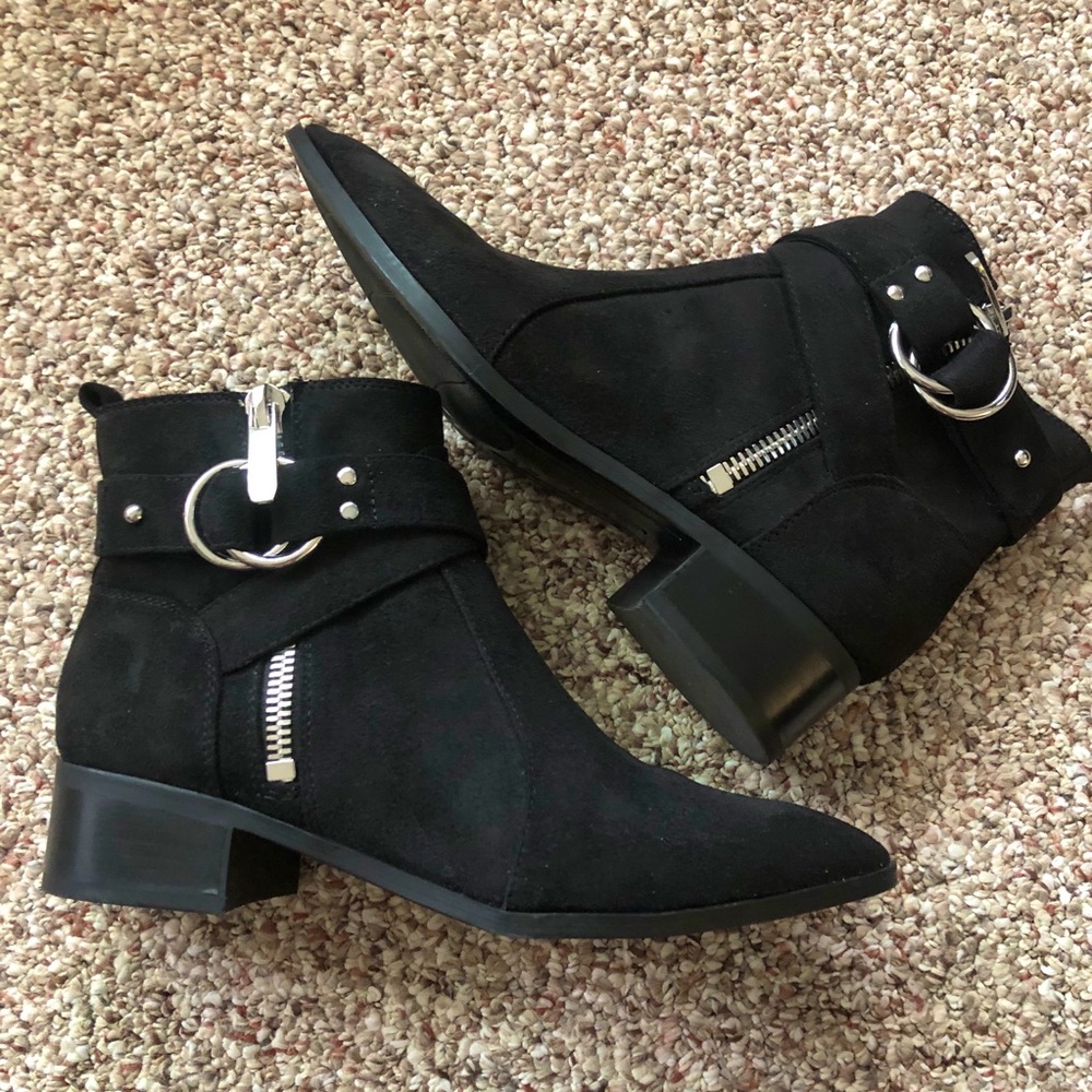 Nine West Dahlia Faux Suede Ankle Booties